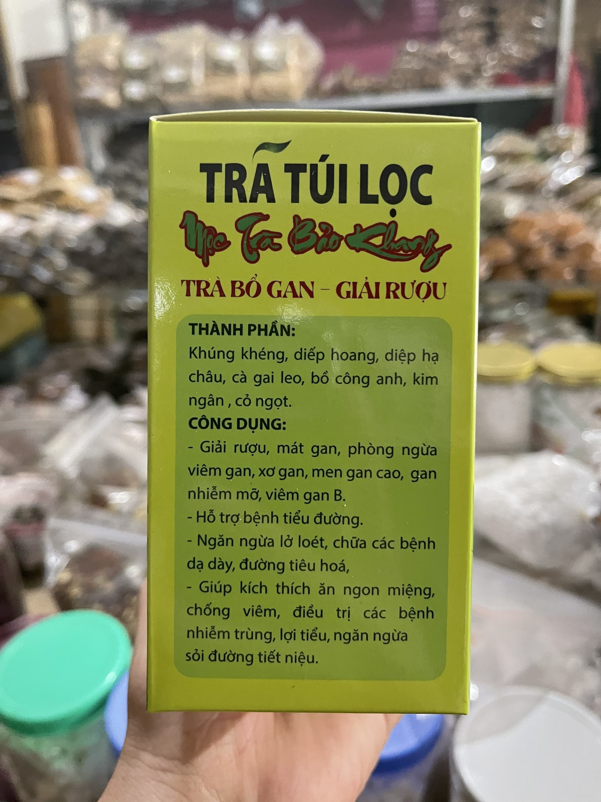 Trà túi lọc bổ gan giải rượu