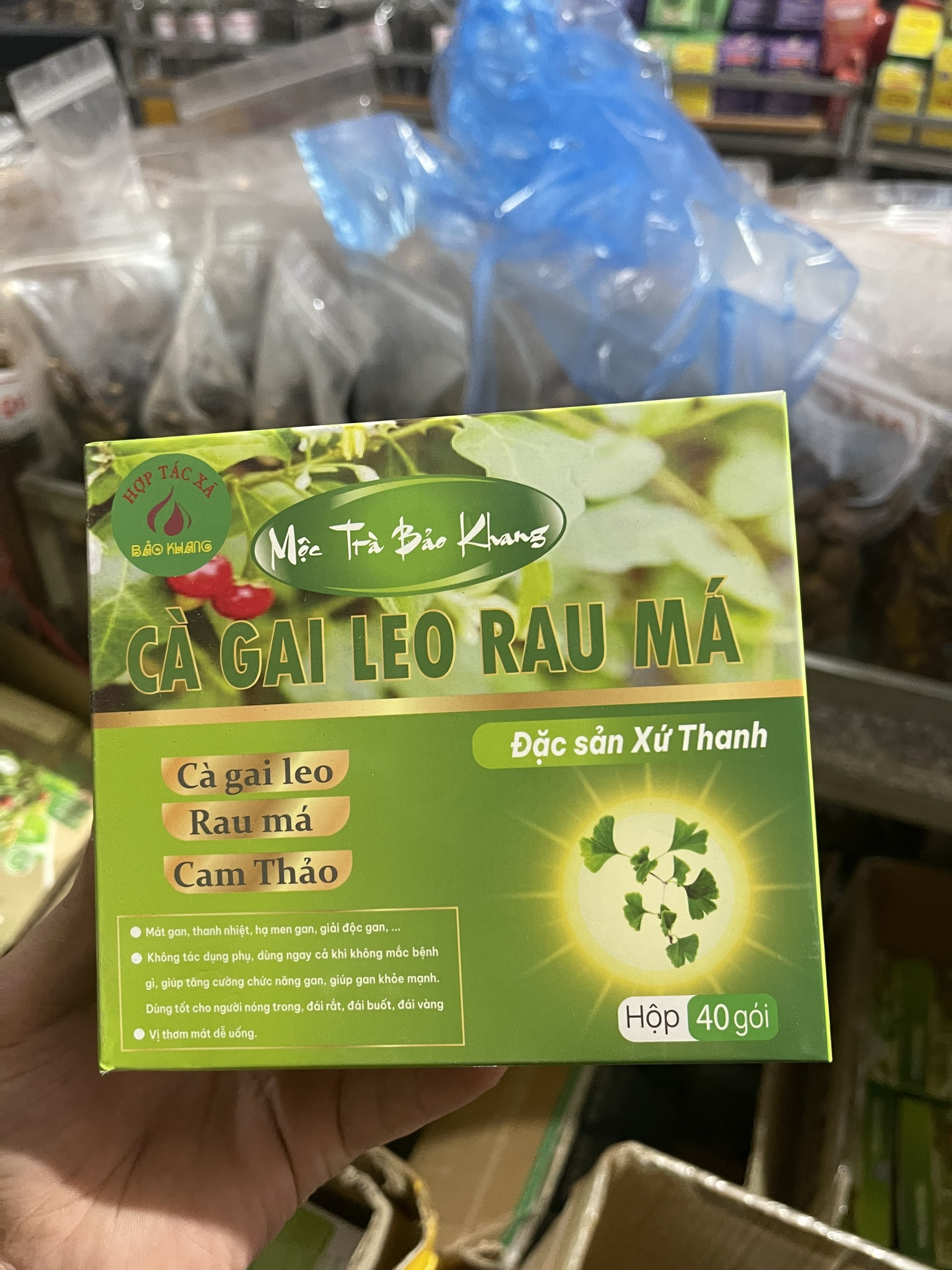 trà túi lọc cà gai leo rau má 1