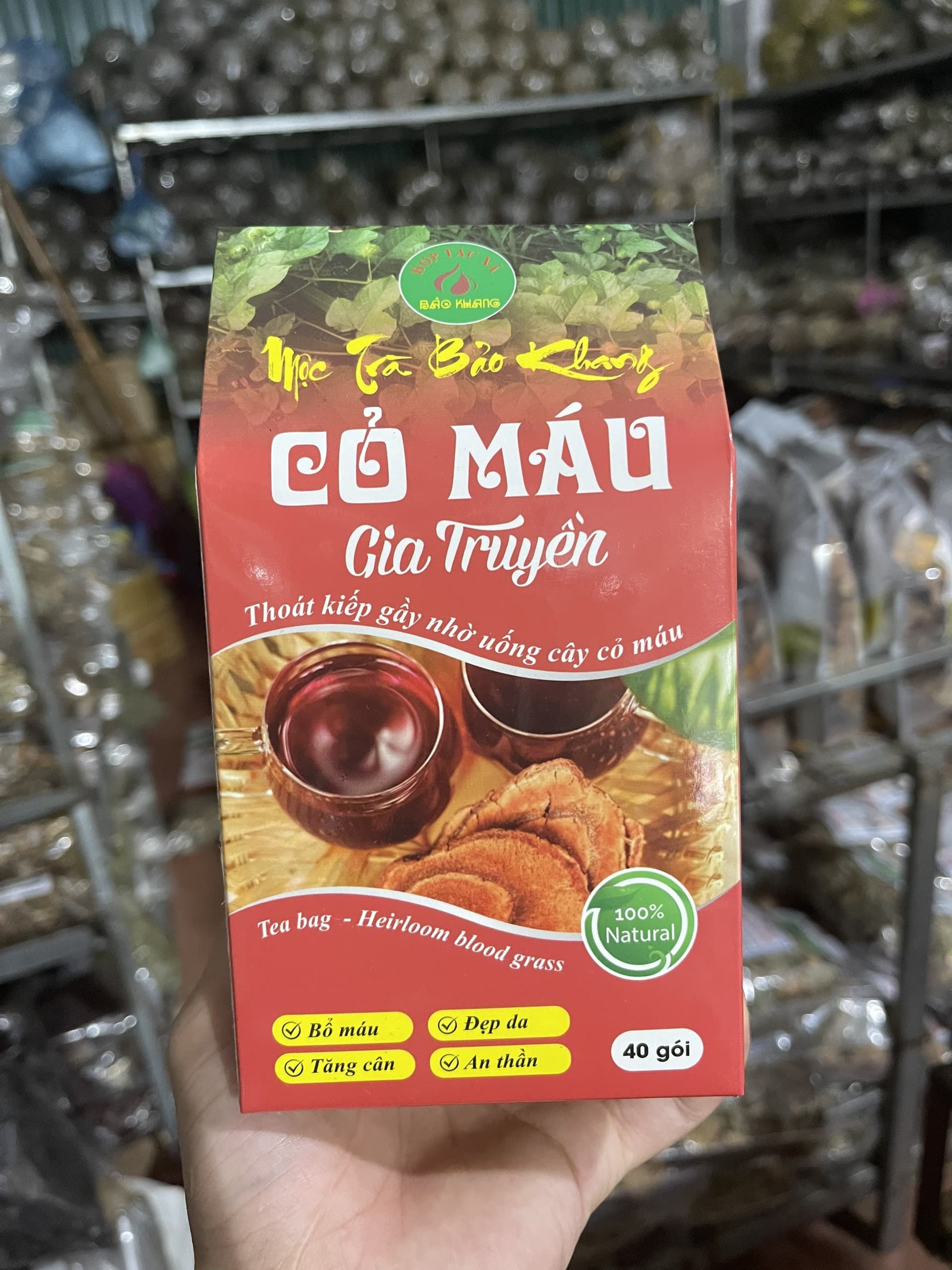 trà túi lọc cỏ máu