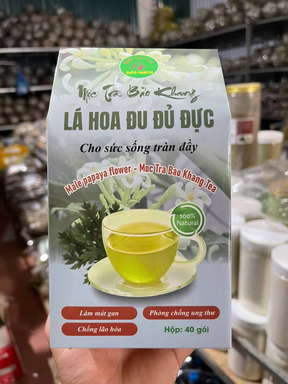 trà túi lọc lá hoa đu đủ
