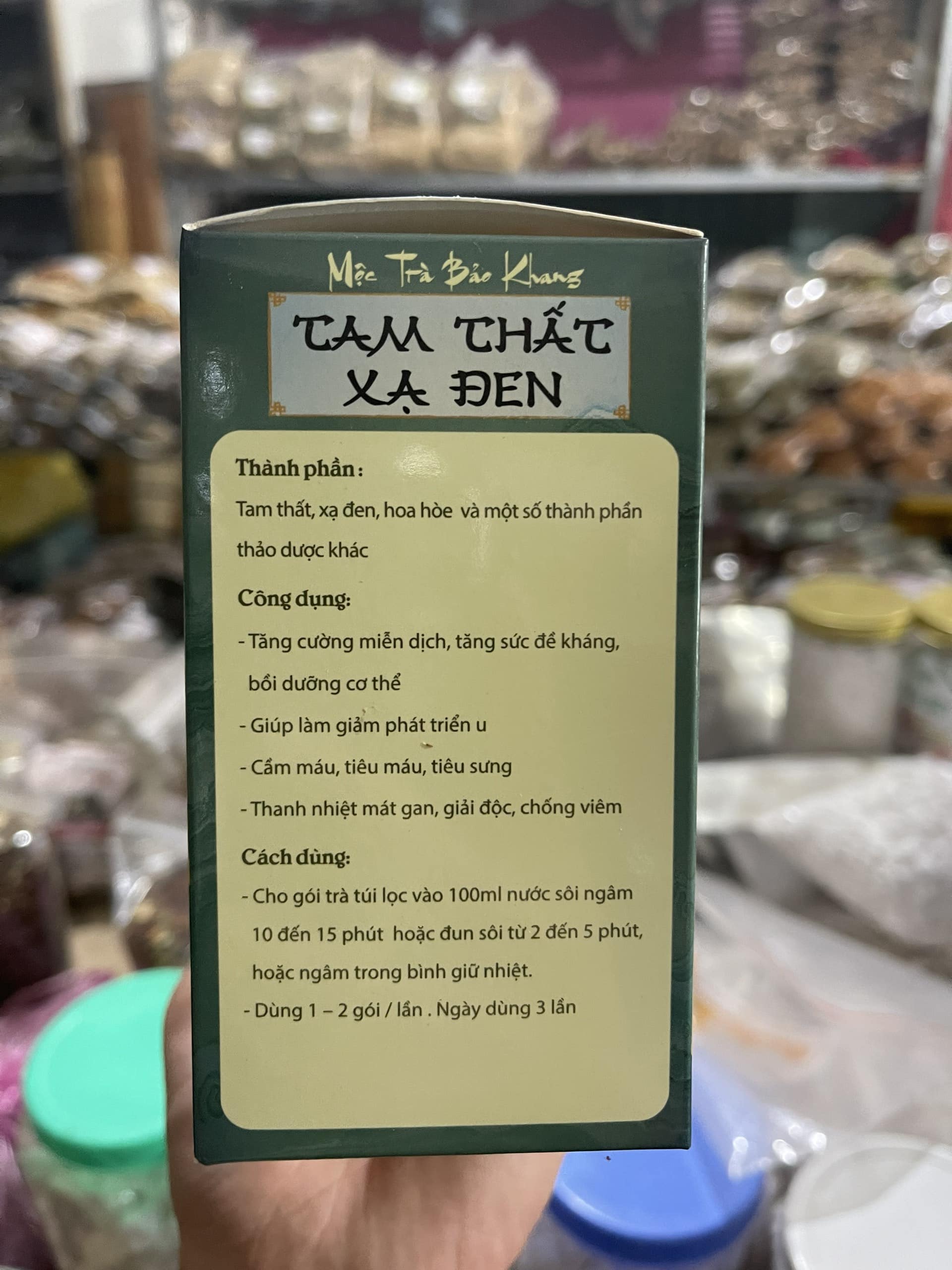 trà túi lọc tam thất xạ đen 1
