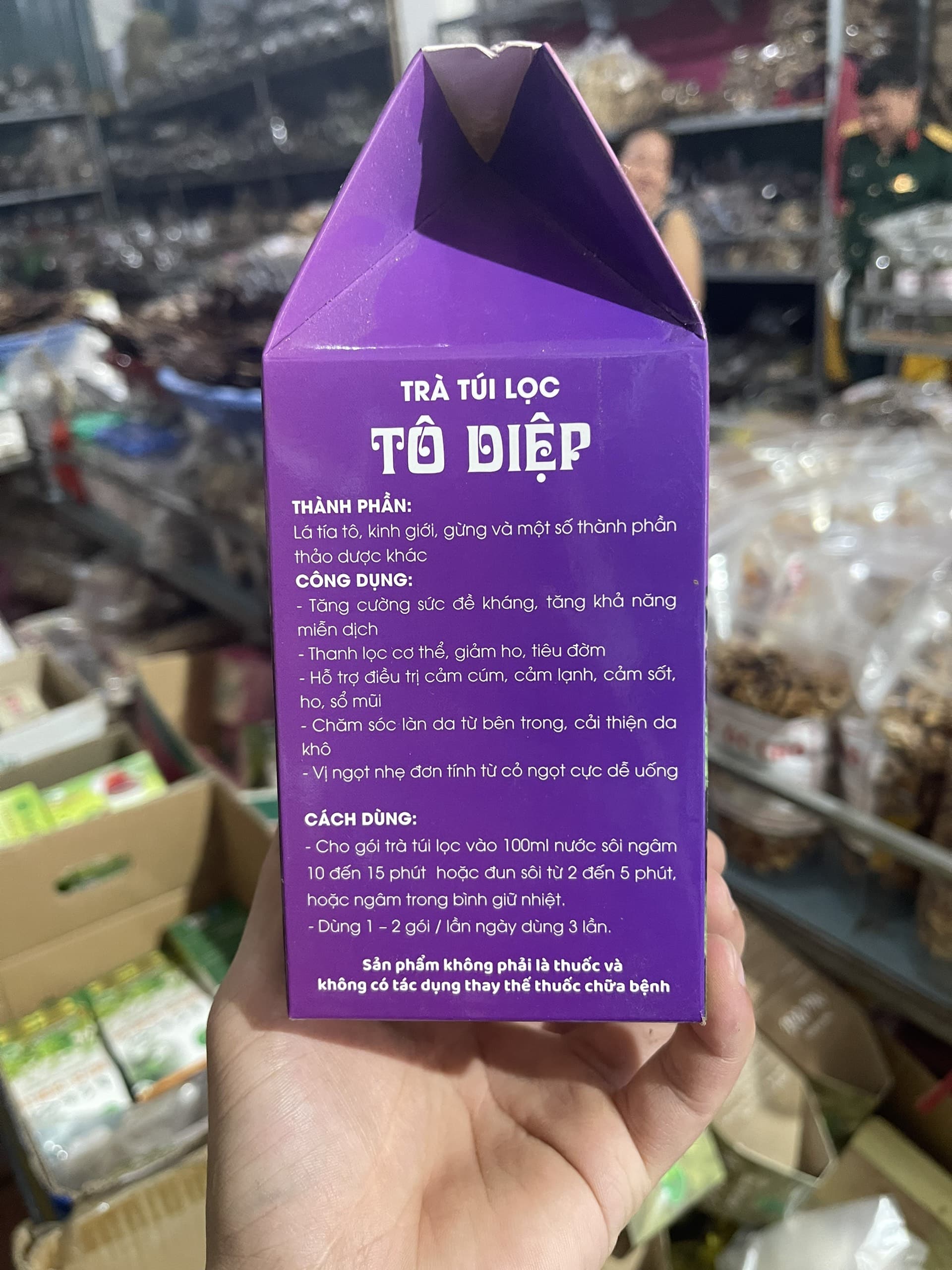 trà túi lọc tô diệp 1