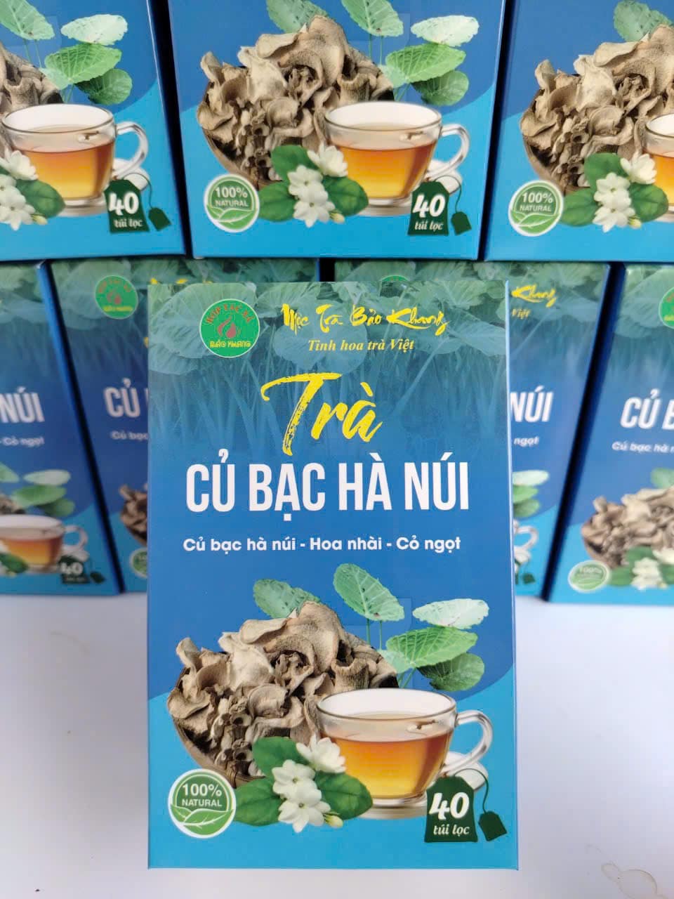 trà củ bạc hà núi