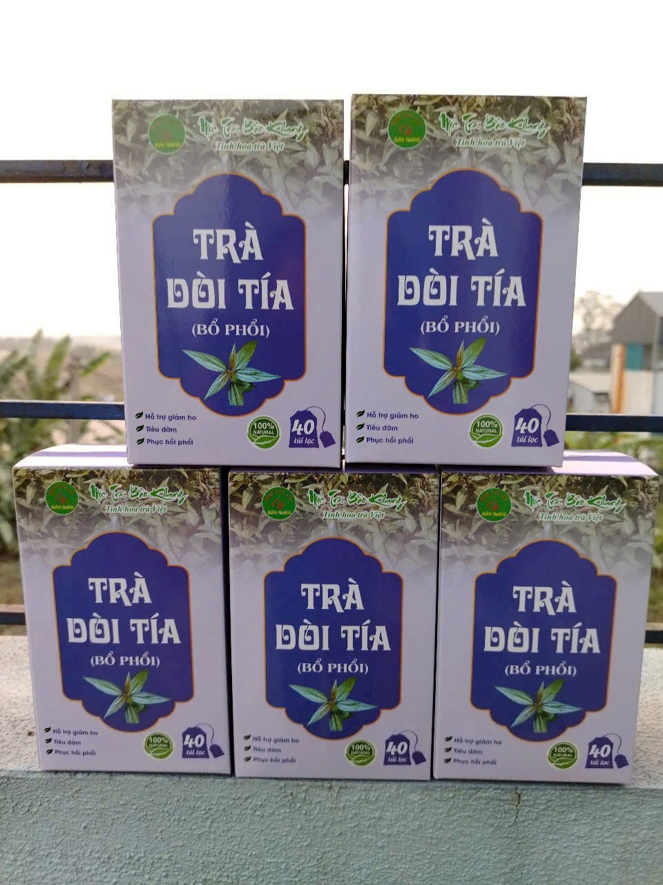 trà dòi tím bọ mắm