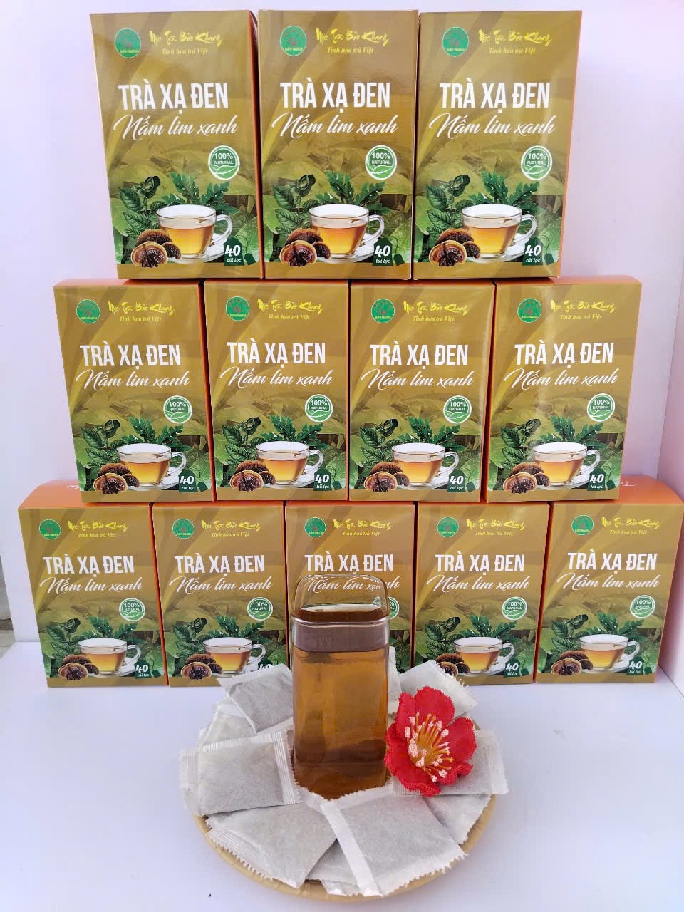 trà xạ đen nấm lim xanh 1