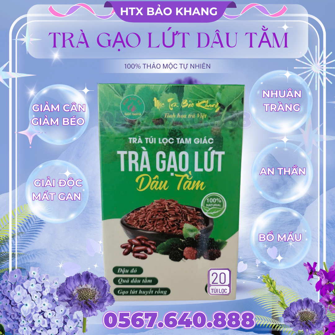 Trà Túi Lọc Gạo Lứt Dâu Tằm Bảo Khang