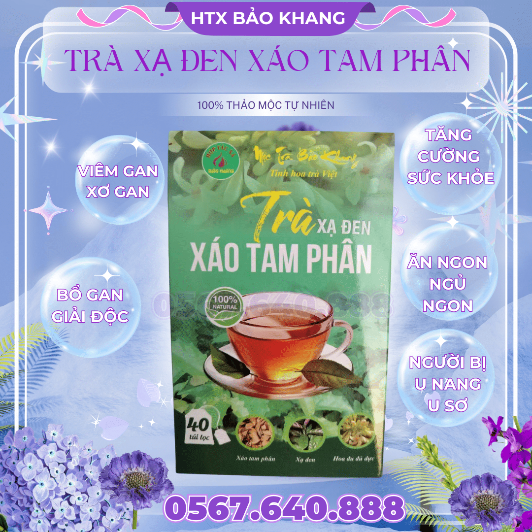 Trà Túi Lọc Xạ Đen Xáo Tam Phân Bảo Khang