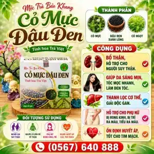 Trà Túi Lọc Cỏ Mực Đậu Đen Bảo Khang