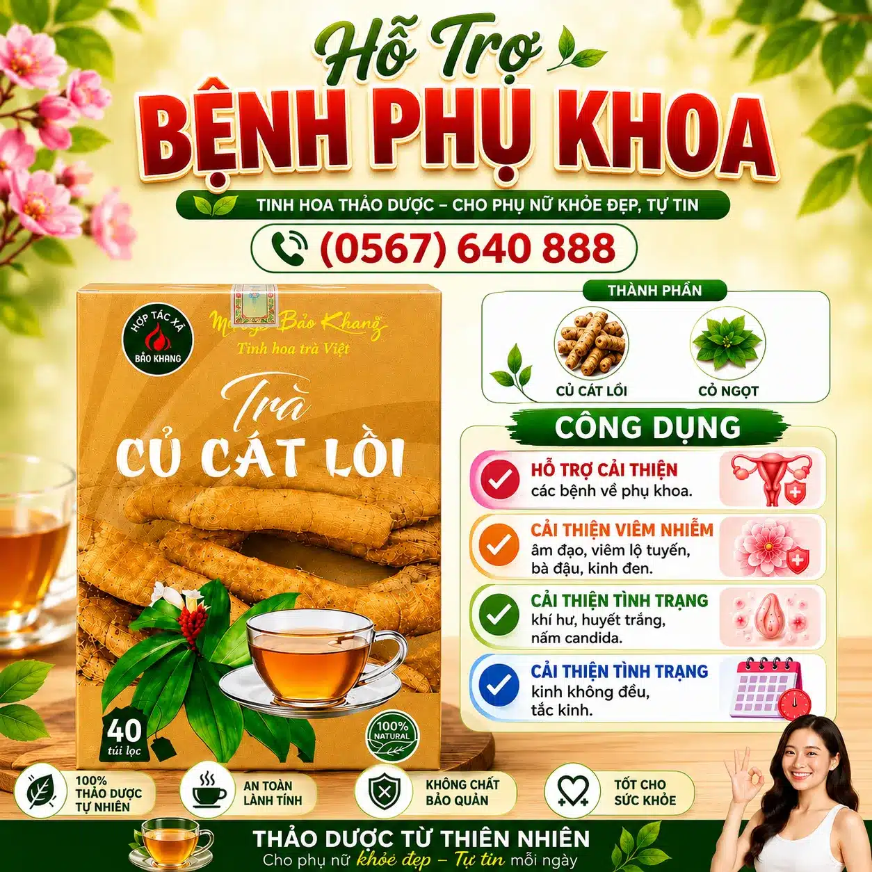 Trà Túi Lọc Củ Cát Lồi Bảo Khang