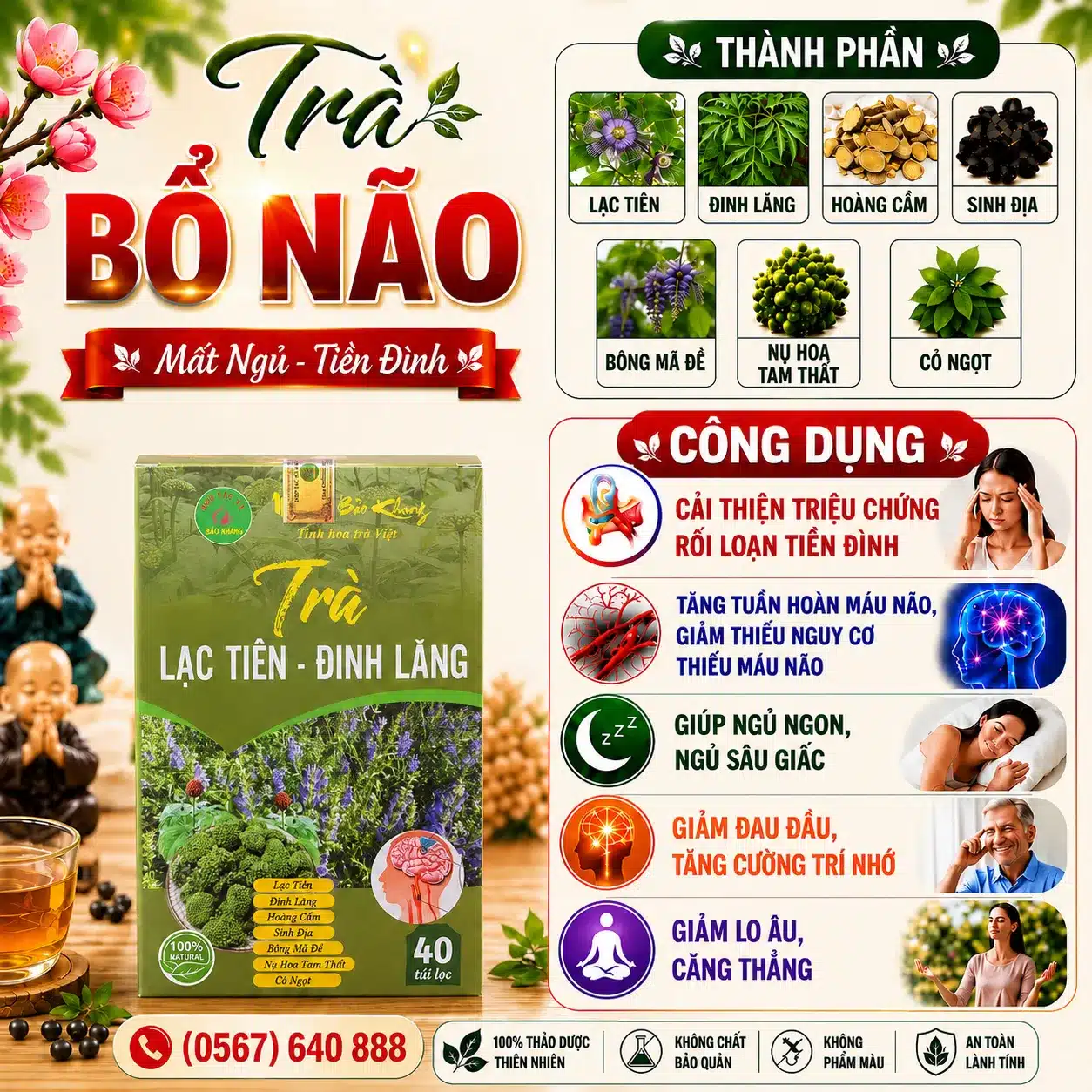 trà lạc tiên đinh lăng